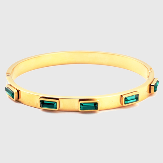 Jade and Gold Bangle