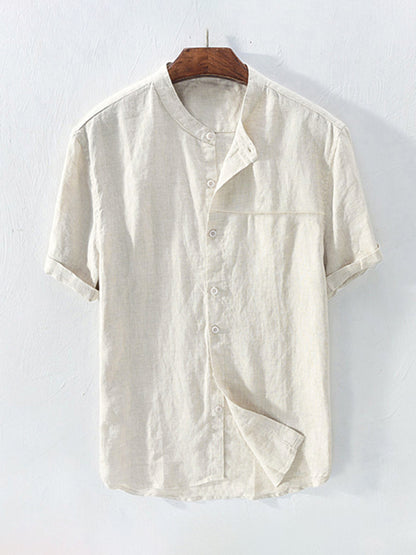 Casual Linen Short Sleeve Shirt