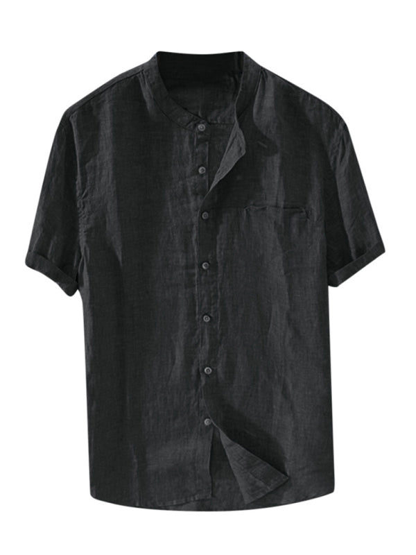 Casual Linen Short Sleeve Shirt