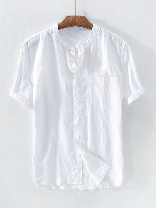 Casual Linen Short Sleeve Shirt